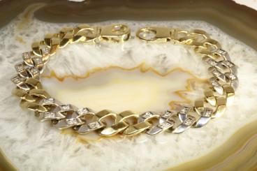 Panzerarmband Diamanten Gold 585 21 cm x 11 mm 