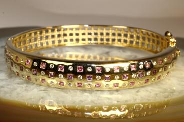 Armreif Juwelo Saphir Gold 375 Zertifikat 