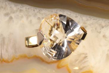 Herzanhänger mit Quarz  Gold 585 