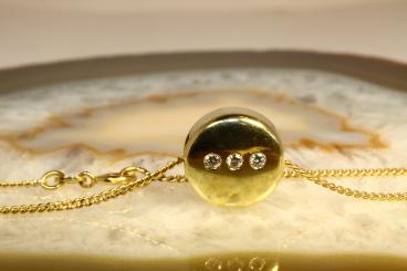 Anhänger Brillanten & Kette Gold 750 