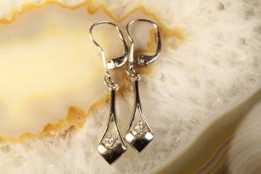 Ohrhänger Diamanten Weißgold 585 