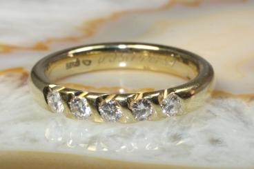 Brillantring halbmemory Gold 585  TW/SI 0,35 ct 