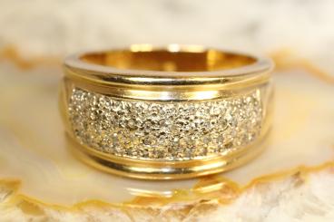 Bandring 56  Diamanten Gelbgold 585 