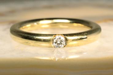 Brillantring 0,10 ct  Gelbgold 585 