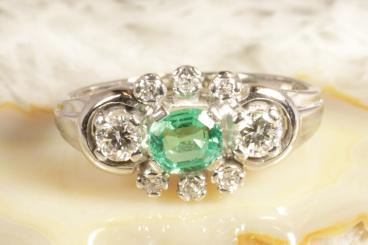 Ring Smaragd Brillanten Gold 585 