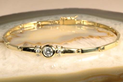 Armband mit Zirkonia Gold 585 