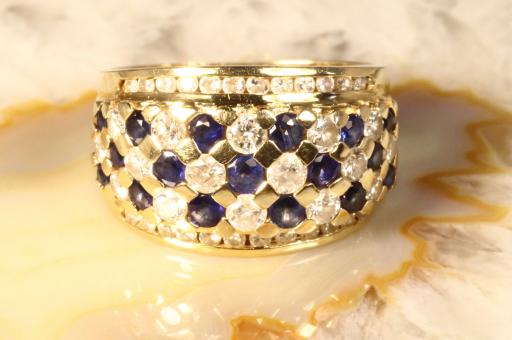 Bandring Saphire Diamanten Gold 585 